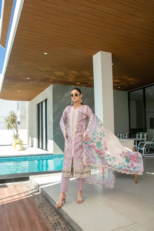 Tawakal Zevira Semi-Stitched Fancy Lawn With Fancy Dupatta