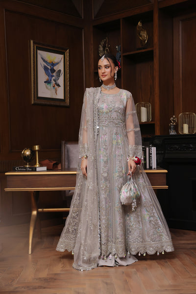 Semi Stitched 3 PC Luxury Embroidered Maxi Collection With Net Dupatta