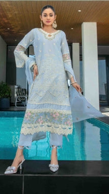 Tawakal Zevira Semi-Stitched Fancy Lawn With Fancy Dupatta