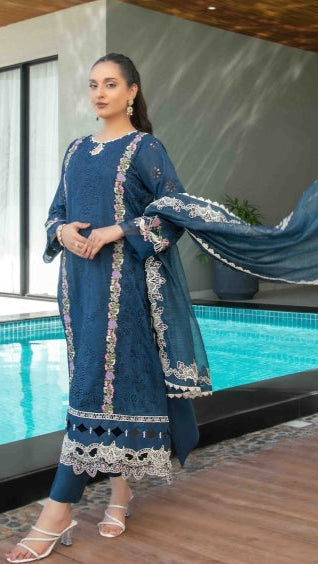 Tawakal Zevira Semi-Stitched Fancy Lawn With Fancy Dupatta